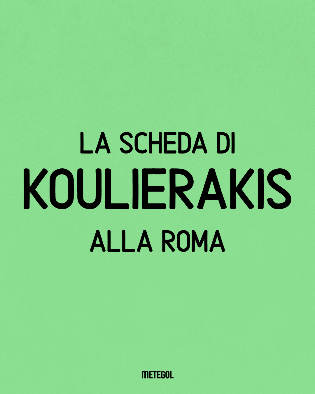 La scheda di Konstantinos Koulierakis — Roma